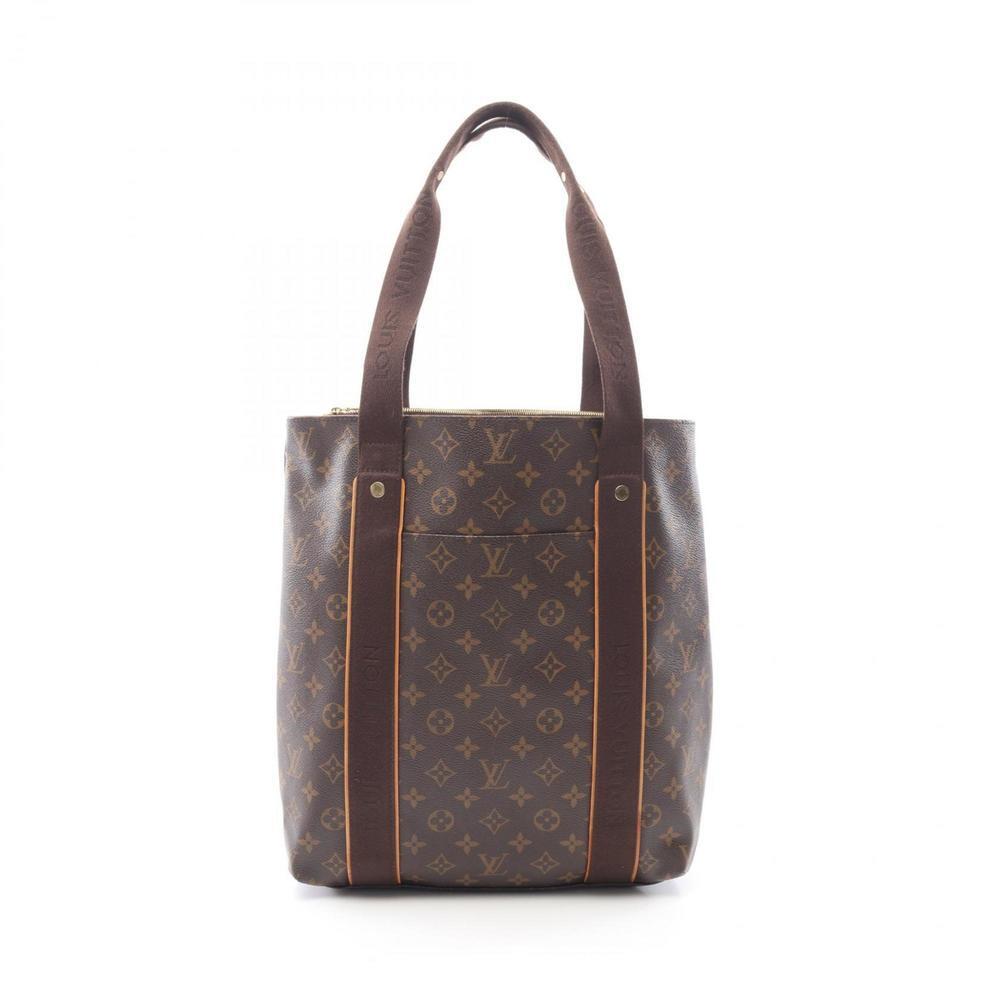 LOUIS VUITTON Authentic Brown Monogram Leather Tote Bag